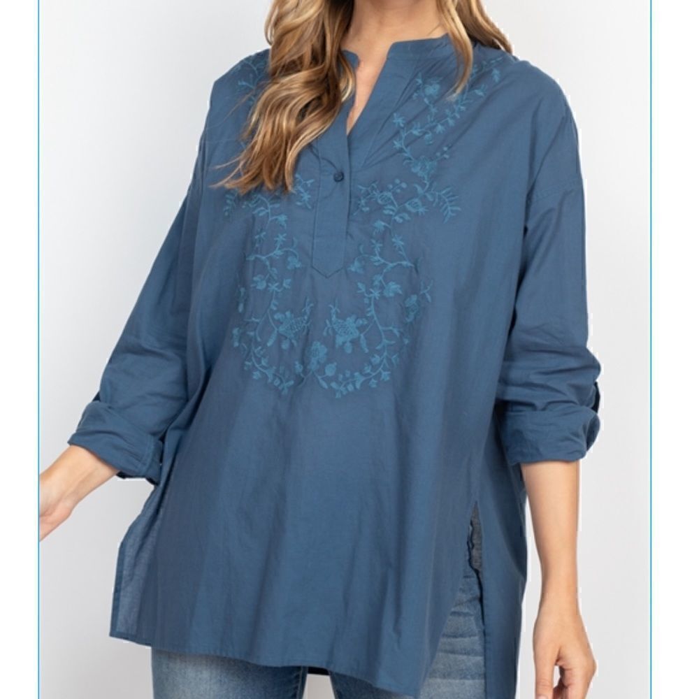 NWT Cotton Embroidered Blouse Sale